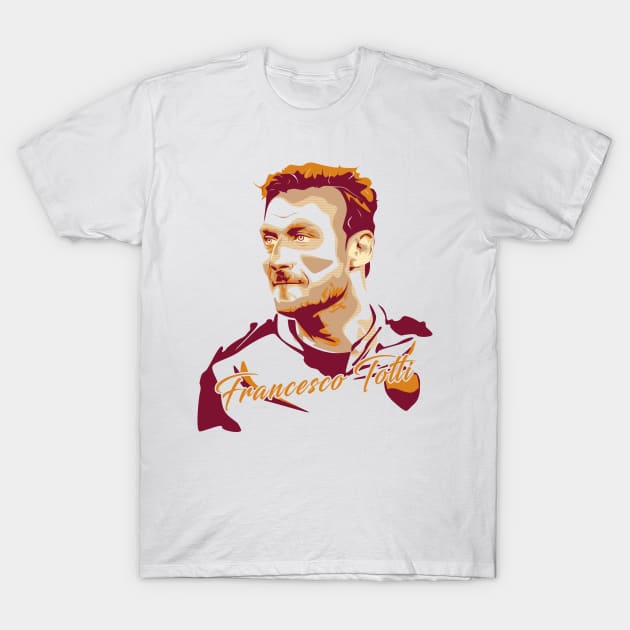 Francecso Totti Vector T-Shirt by CryptoTextile